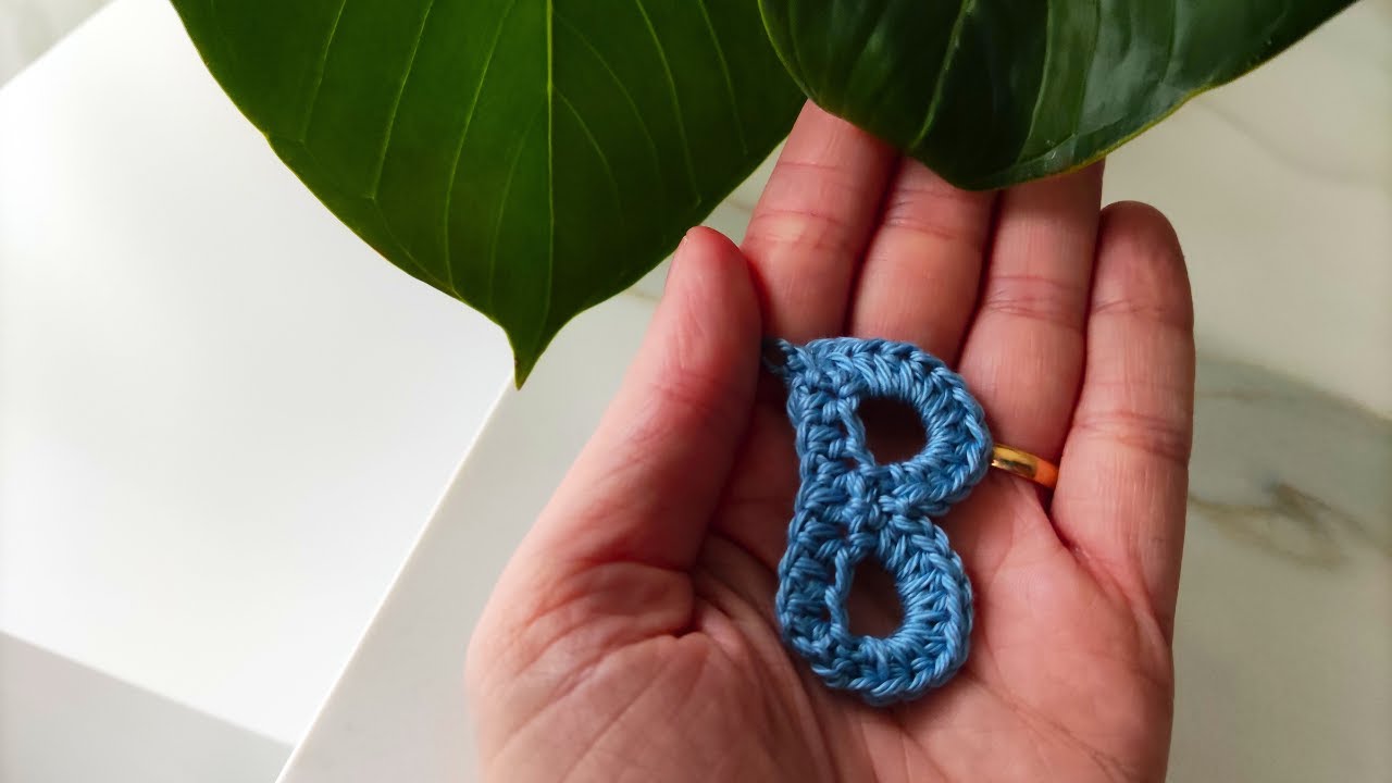 TUTORIAL: Alfabeto all'uncinetto applique lettera B | Crochet alphabet letter B applique
