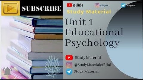 Notes of Educational psychology(In English) | Development & understanding of the learner | B.El.Ed |