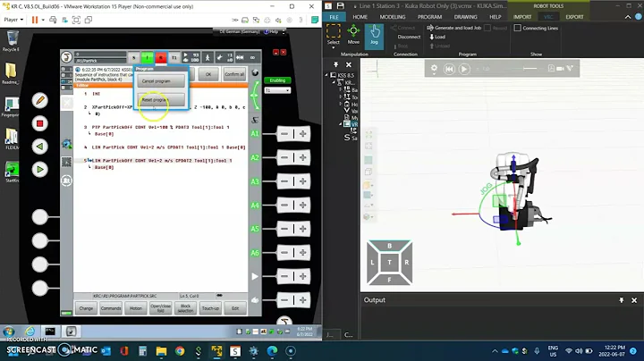 Kuka Robot Subroutine Execution by Global Variable Data.