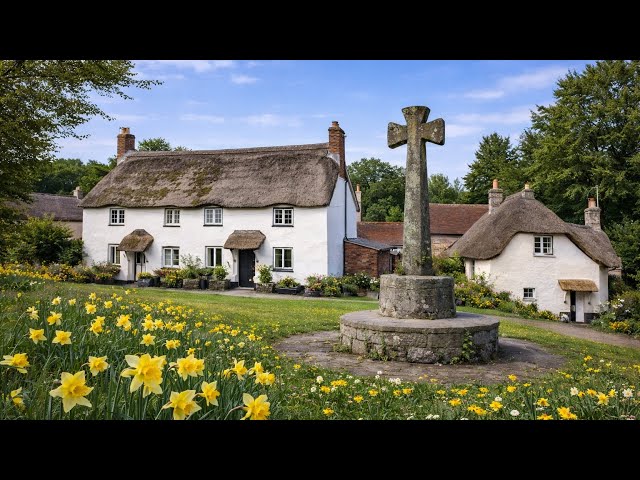 Travel vlog - 🇬🇧 Storybook Village in the South of England | Calm Walk in Lustleigh, Devon [4K]