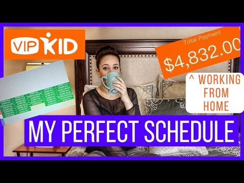 MY PERFECT VIPKID SCHEDULE (the hours I want to teach each week)
