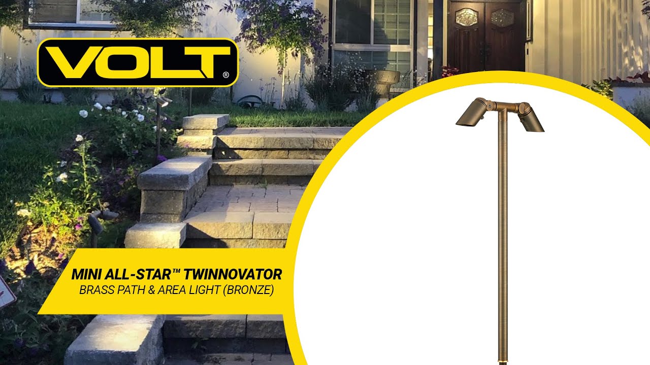 Mini All-Star Twinnovator Brass Path Light (Bronze) | VOLT® Lighting