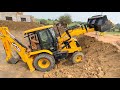 JCB 3dx Eco Making Lake for Fish Farming with John Deere Tractor Dozer 2MB Plough