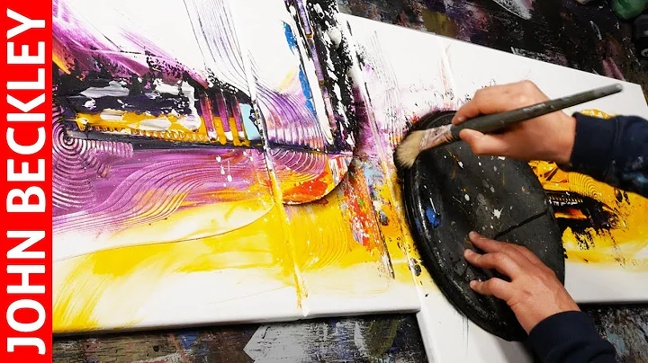 Cool Abstract Painting Demonstration With Acrylics...