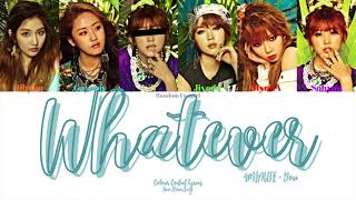 Download Lagu 4MINUTE (포미닛) - Whatever (6 Member Ver.) [Colour Coded Lyrics Han/Rom/Eng] MP3
