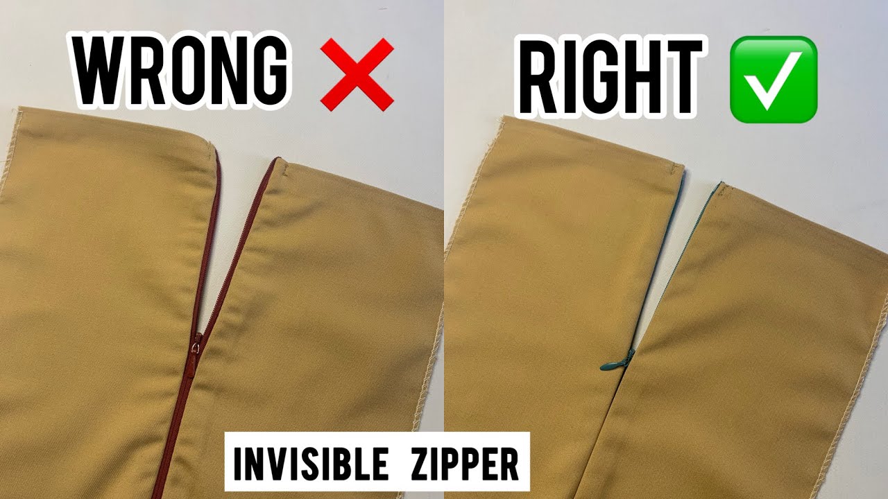 Invisible zipper (Sewing tutorial with or without special foot) - SewGuide