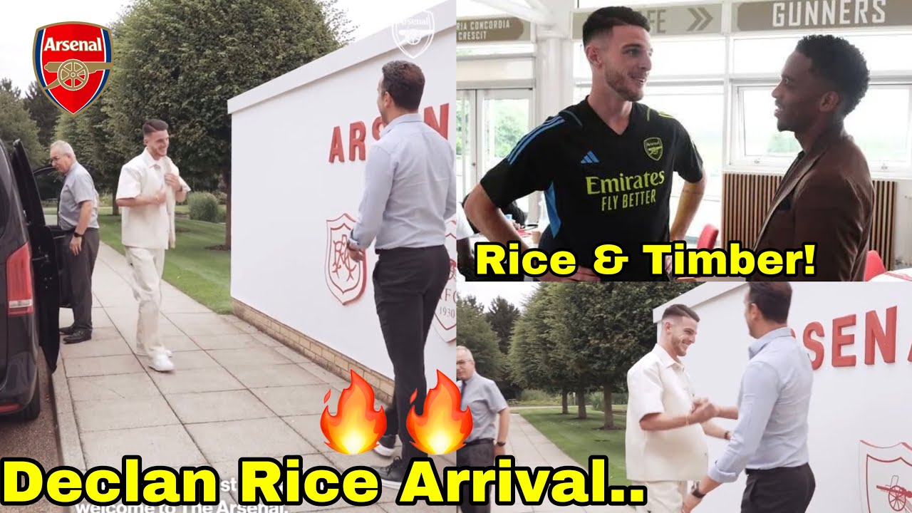 Edu Welcomes Declan Rice To Arsenal!🔥 Rice meets Timber✌️Declan Rice Interview and Message to Fans