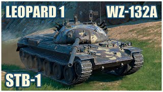 STB-1, Leopard 1 & WZ-132A • WoT Blitz Gameplay