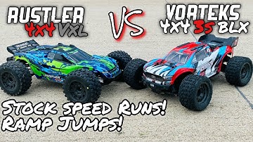 Traxxas | Rustler 4x4 vxl | Vs. | Arrma | Vorteks 4x4 3s blx | Stock Run!