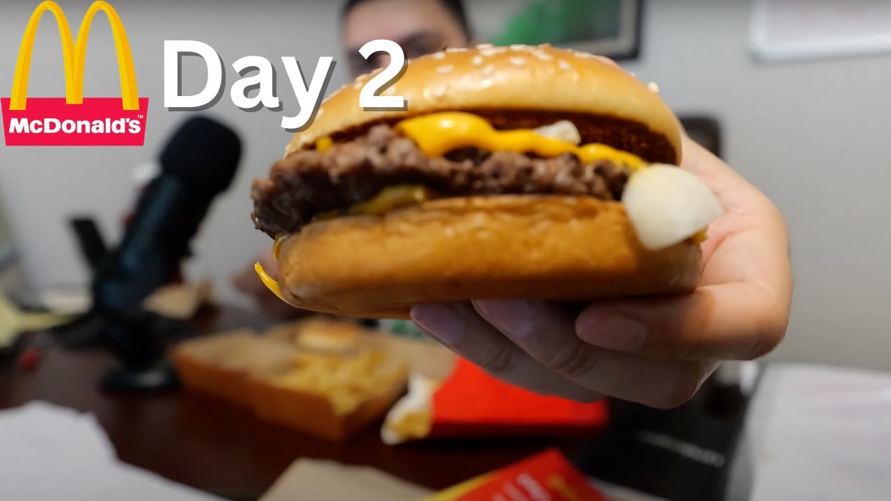 Losing 10 LBS by Eating ONLY McDonald's Day 2 + ASMR Bonus YouTube
