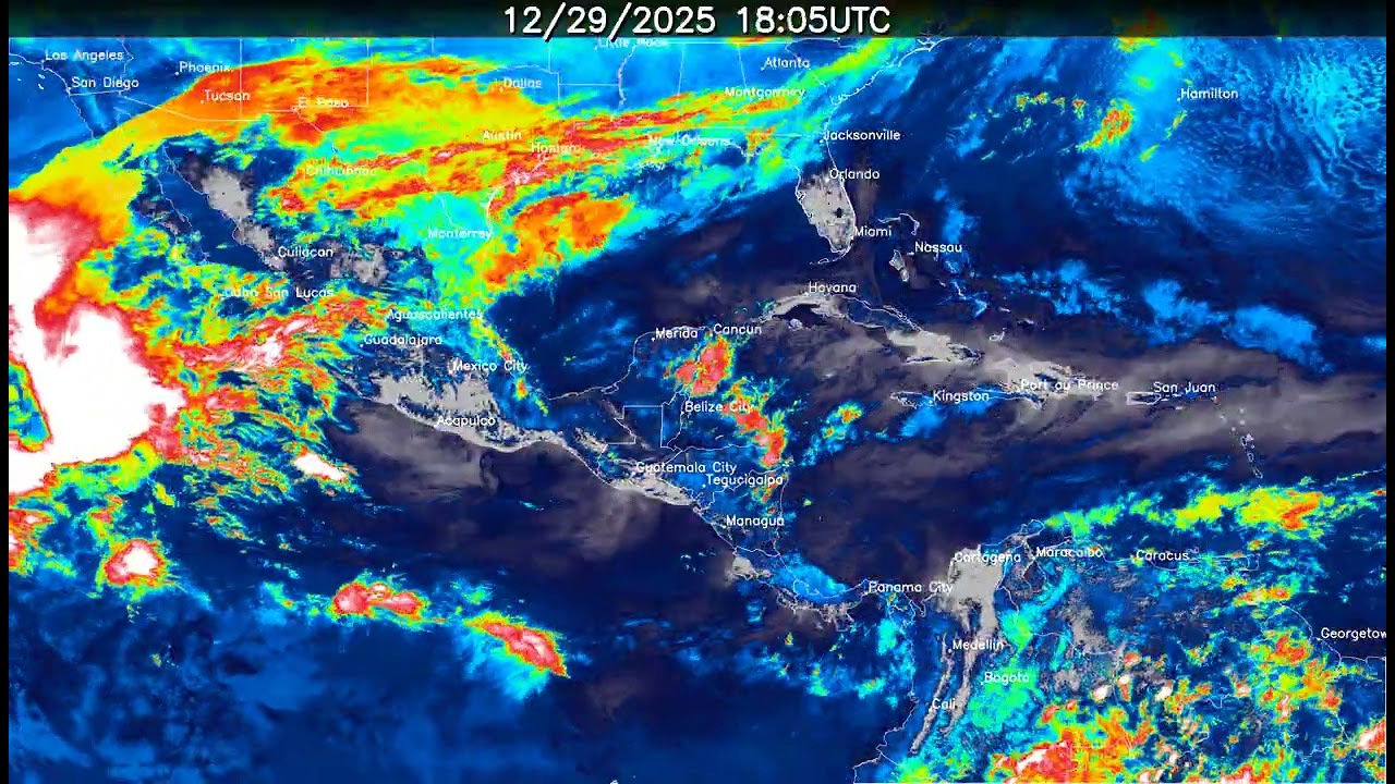 Central America 24 Hour Weather | December 29, 2025