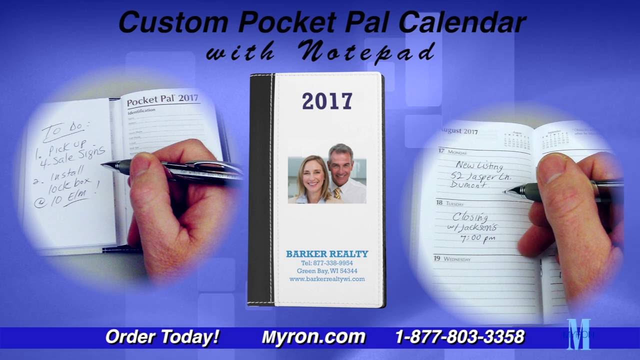 Custom Pocket Pal Calendar with Notepad YouTube
