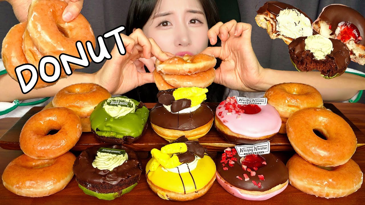САХАРНЫЙ ВЗРЫВ🍩💚 БЕЗУМНЫЕ СЛАДКИЕ ПОНЧИКИ MUKBANG ASMR ДЕСЕРТ DESSERT