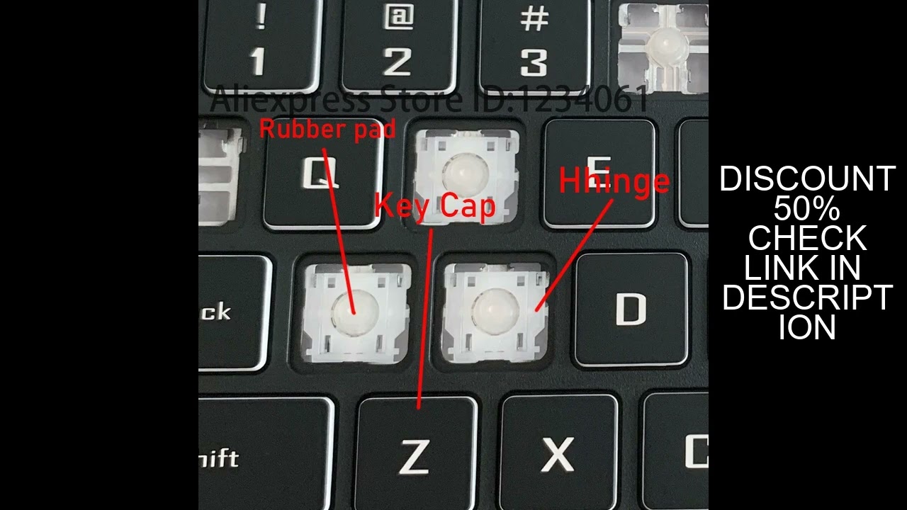Replacement Keycap Key Hinge For ASUS ROG Strix Scar III G512 L 3 PLUS G531 S5D G531GT G531G GL531 G