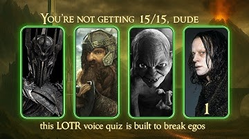 Guess the Lord of the Rings Character by Voice! 🧙‍♂️ | Part 1