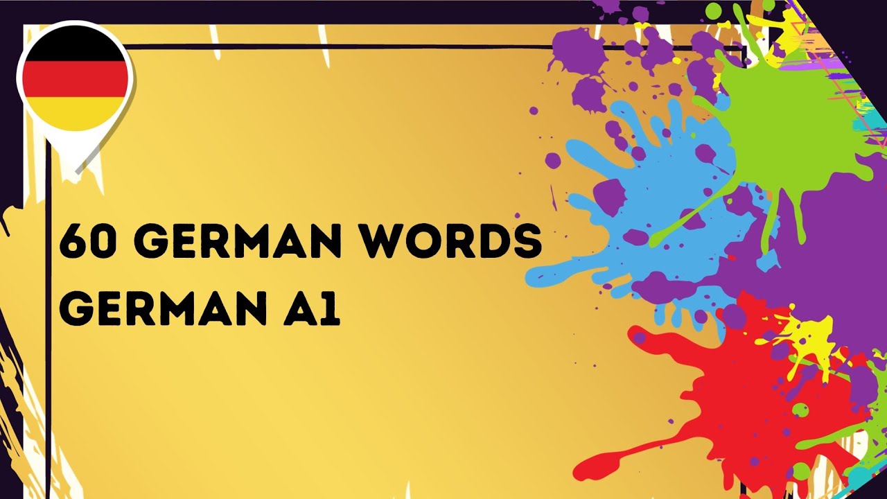 60 German A1 Words you should know - YouTube