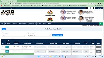 UUCMS How to update the Student Basic details (Gender, DOB, Category, Caste) in COLLEGE Admin Login