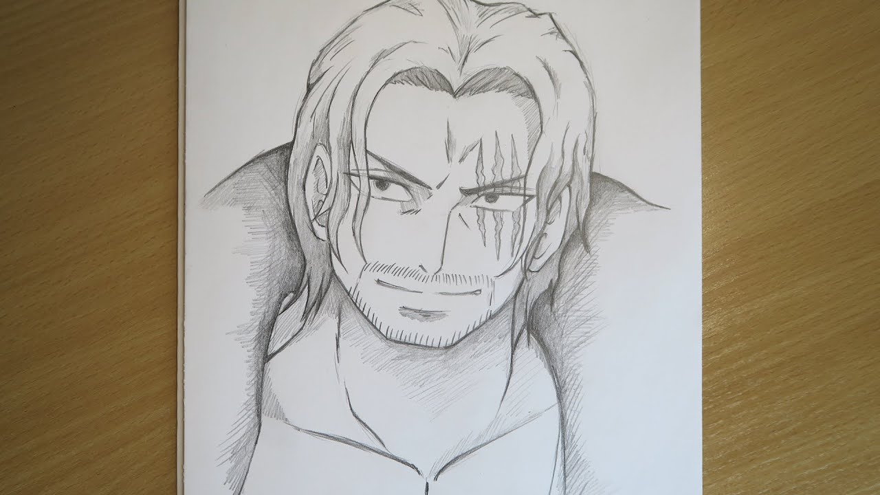 How to Draw Shanks One Piece Step by Step Drawing Tutorial YouTube