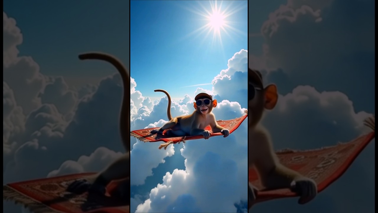 monkey travels 🥾🦍 funny video 😂😍