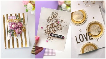 greeting cards with Gold Foil - Different techniques to use Reactive Foils - Payal  Bhalani