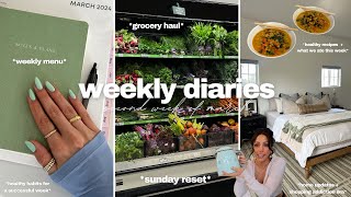 WEEKLY DIARIES  *reset for a productive week, weekly menu, healthy recipes, groceries, what we ate*