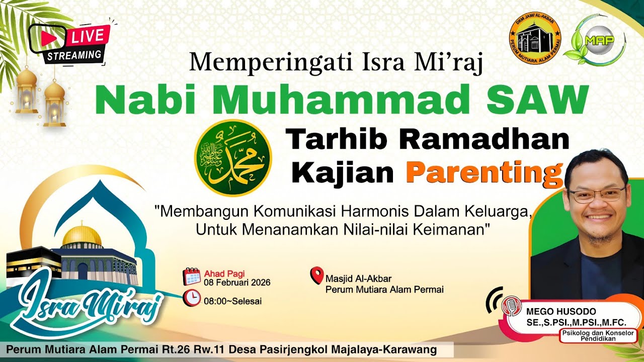 Kajian Parenting | Isra Mi'raj Nabi Muhammad SAW  #isramiraj #megohusodo #tarhibramadhan #parenting 