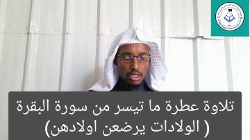 ترتيل ما تيسر من سورة البقرة القارئ الصومالي محمود عبدالله المسلمي ( والوالدات يرضعن اولادهن)