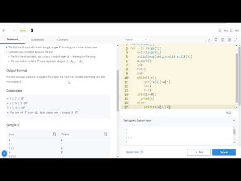 Maximum Alternating Sum on codechef contest today #coding #contest today #interview #codechef