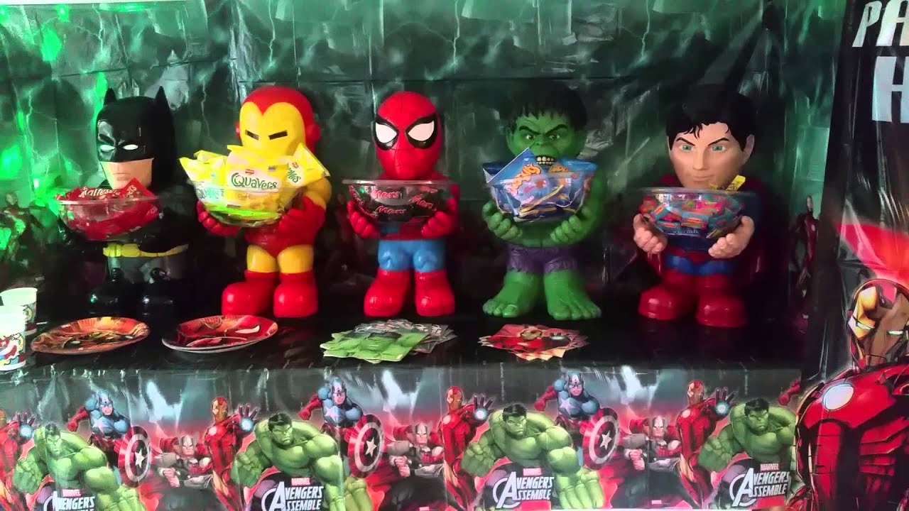 Superhero candy bowl holders YouTube