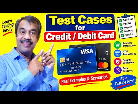 test cases for credit card / debit card functionality | manual testing | testingshala