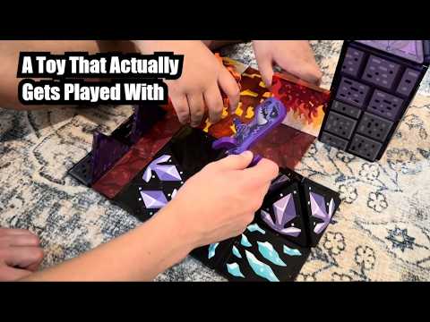 GobiDex Dinosaur Magnetic Tiles: Lava Cave Review for Kids - Compatible with other magnetic sets