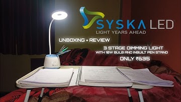 Syska SSK-TL-8608L Rechargeable Table Study Lamp Unboxing 😍