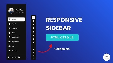 Create a Responsive Sidebar menu using HTML, CSS & JS | Sidebar Menu