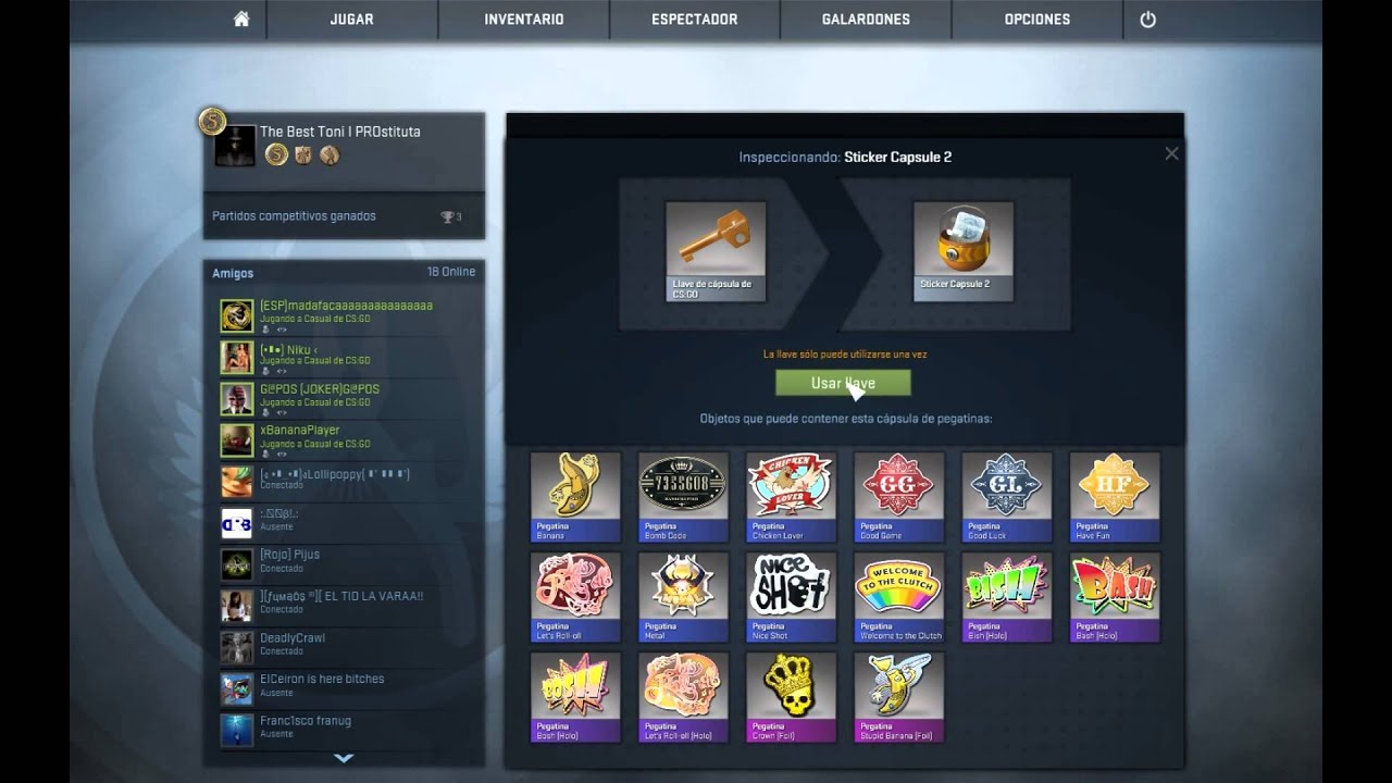 Abriendo caja de pegatinas 2 ¡¡EPICO!! Counter Strike Global