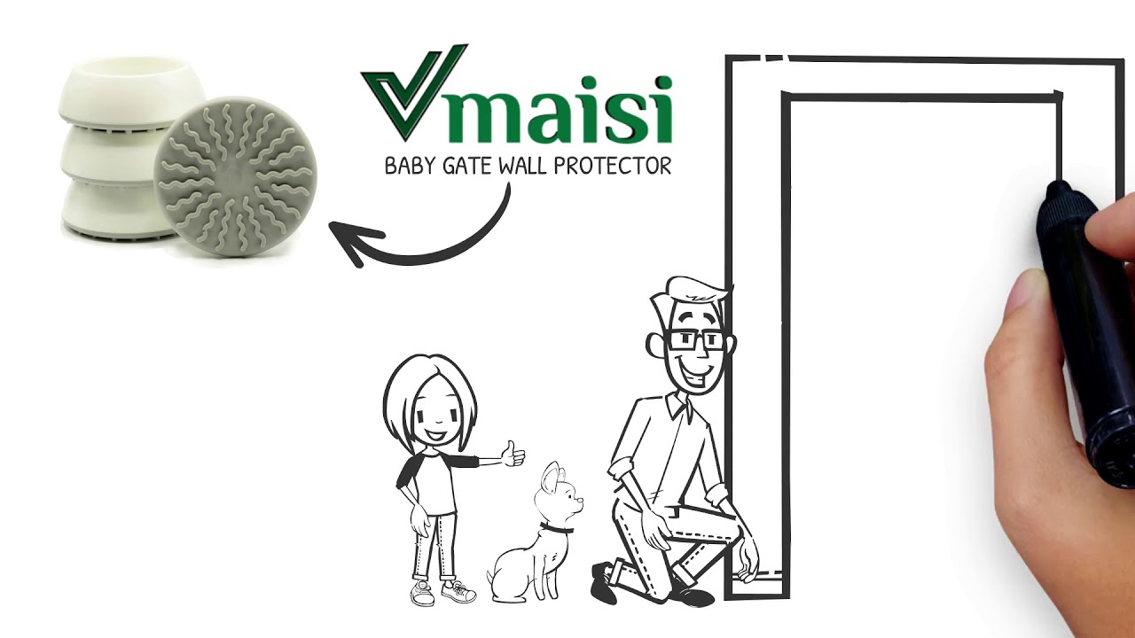 vmaisi Baby Gate Wall Protector - Wall Damage-Free, Prevent Damage Wall Paints, Stop Gates Fall Down