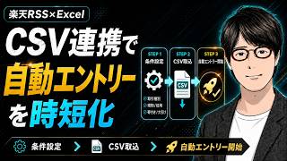 楽天RSSのCSV連携でエントリーを効率化|Excelで取込から開始まで