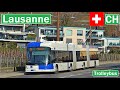 Lausanne trolleybus  lausanne obus 2022 4k