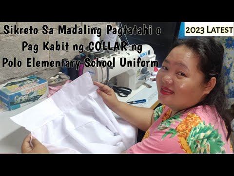 Pinaka Madaling Paraan at Sikreto kung Paano Gumawa O Manahi ng Collar ng Polo For School Uniform