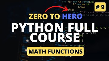 Python Math Functions | Python Tutorial - Python Full Course 2023