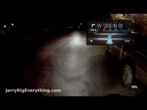 Google Glass On A Motorcycle, AT NIGHT! - JerryRigEverything