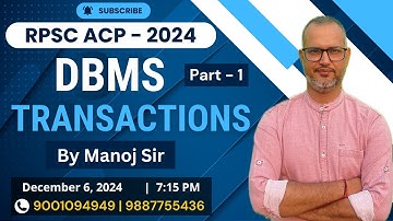 1. Transactions in DBMS | ACID Properties | RPSC ACP