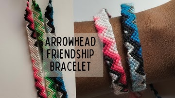 Dot Gradient Diamond Half Arrowhead Macrame Friendship Bracelet Tutorial / easy beginner bracelets.