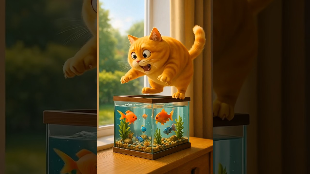 Cat’s Funniest Reaction to Fish Ever 🐾🐠 