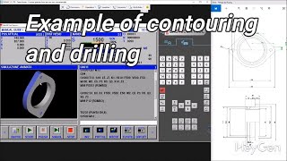 N°6 Tutorial #fanuc    Manual Guide #cnc   !Example of contouring and drilling