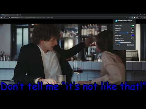 Prime Video SubStyler: customise subtitles video preview 2