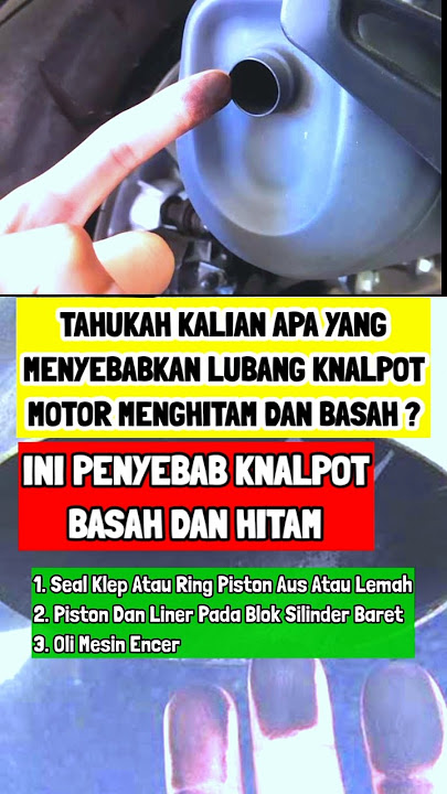 INI PENYEBAB Knalpot Basah Dan Hitam Pada Motor #penyebab #knalpot #basah #hitam