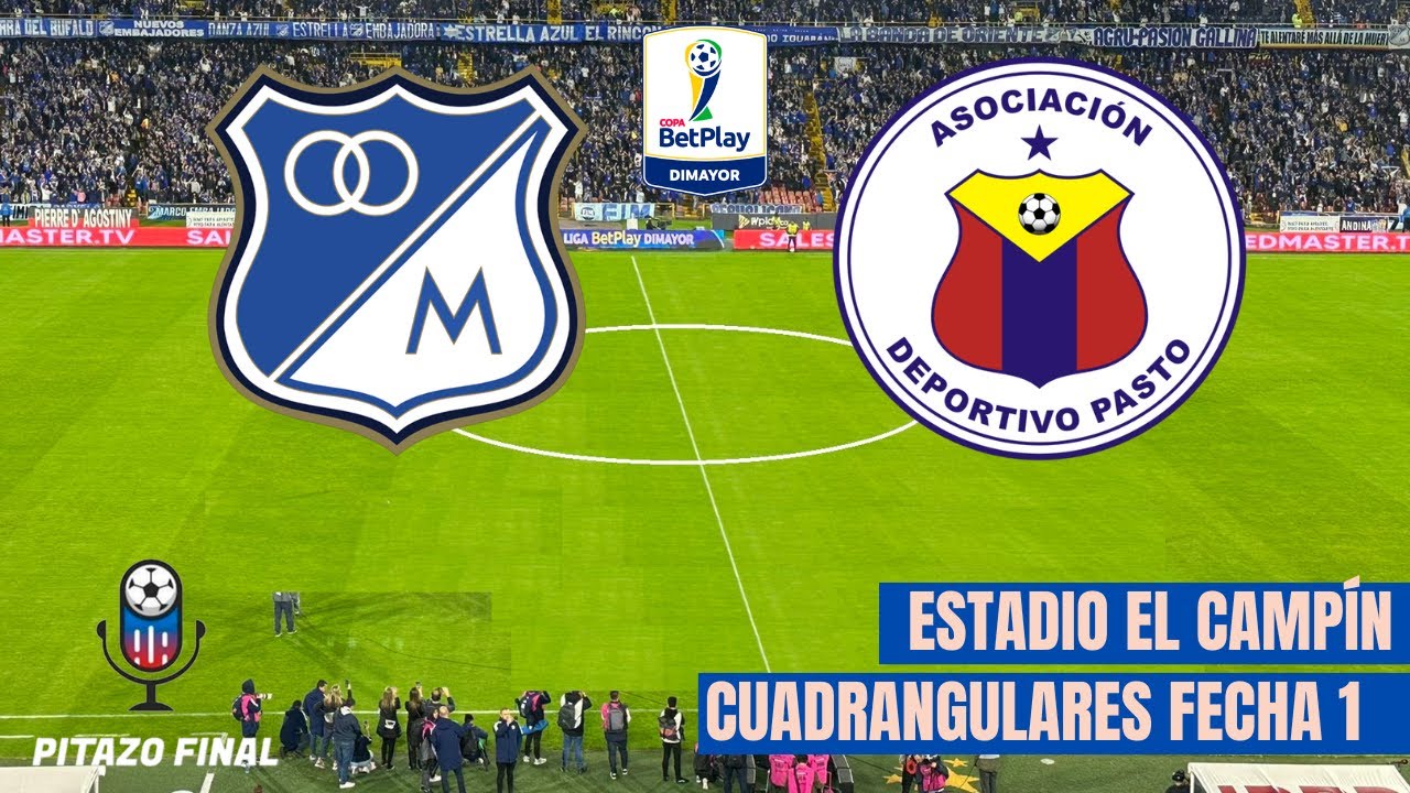 MILLONARIOS VS PASTO En Vivo Hoy 🔴 Cuadrangulares Liga Betplay 2024 ll ...
