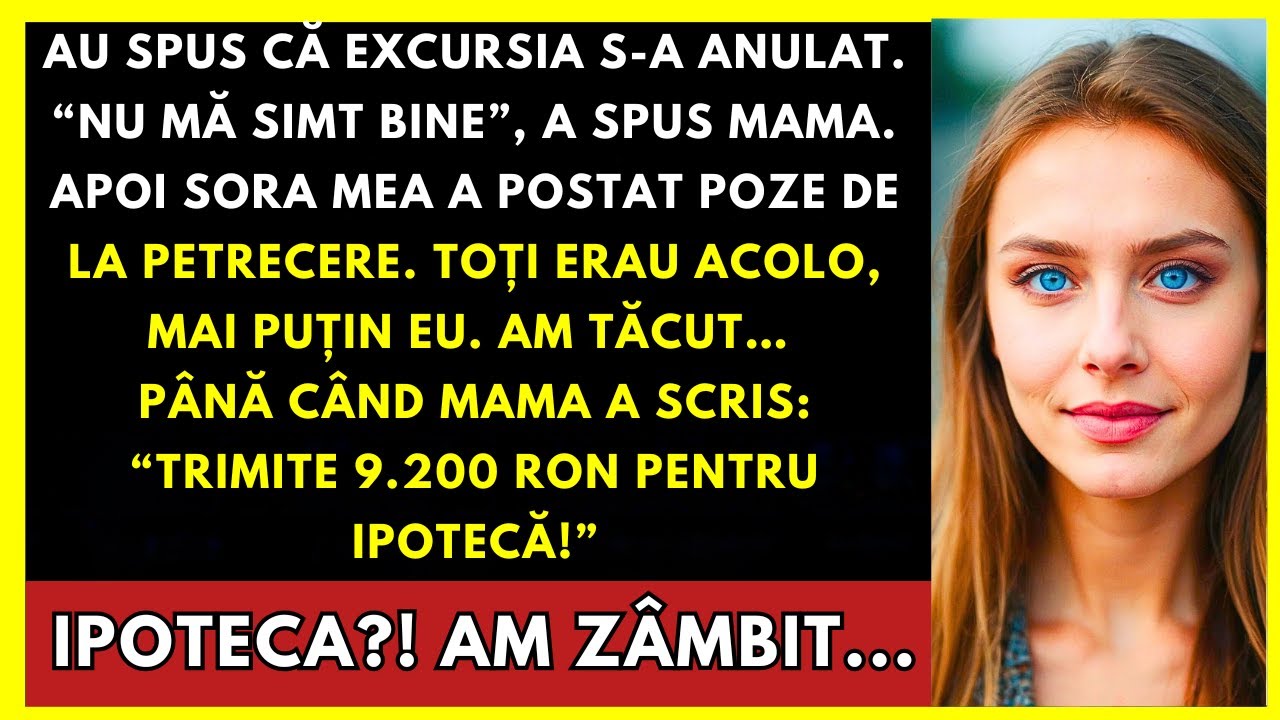 Părinții Mei Au Spus Că Excursia A Fost Anulată. Apoi Am Văzut Poze De La Petrecere. Erau Toți...