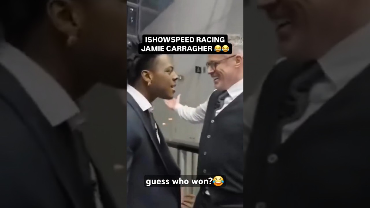 ishowspeed racing Jamie Carragher😂😂 