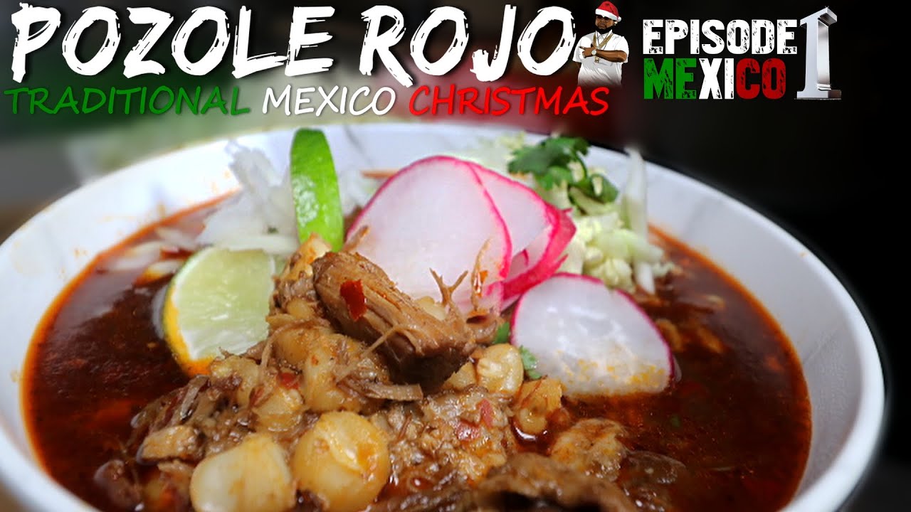POZOLE ROJO DE PUERCO RECIPE (RED POZOLE) + CHRISTMAS AROUND THE WORLD | MEXICO